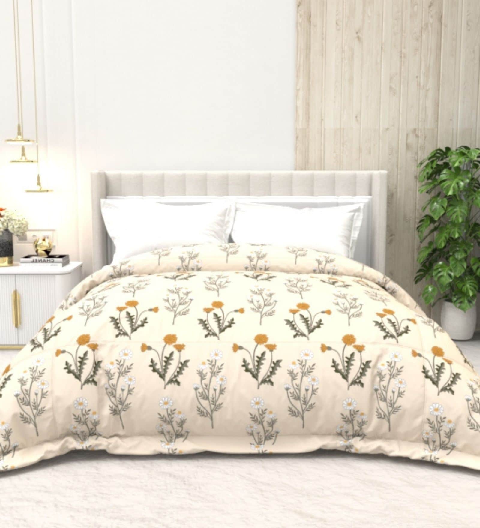 Morning Marigold AC Comforter Double Bed Size 225cmx250cm