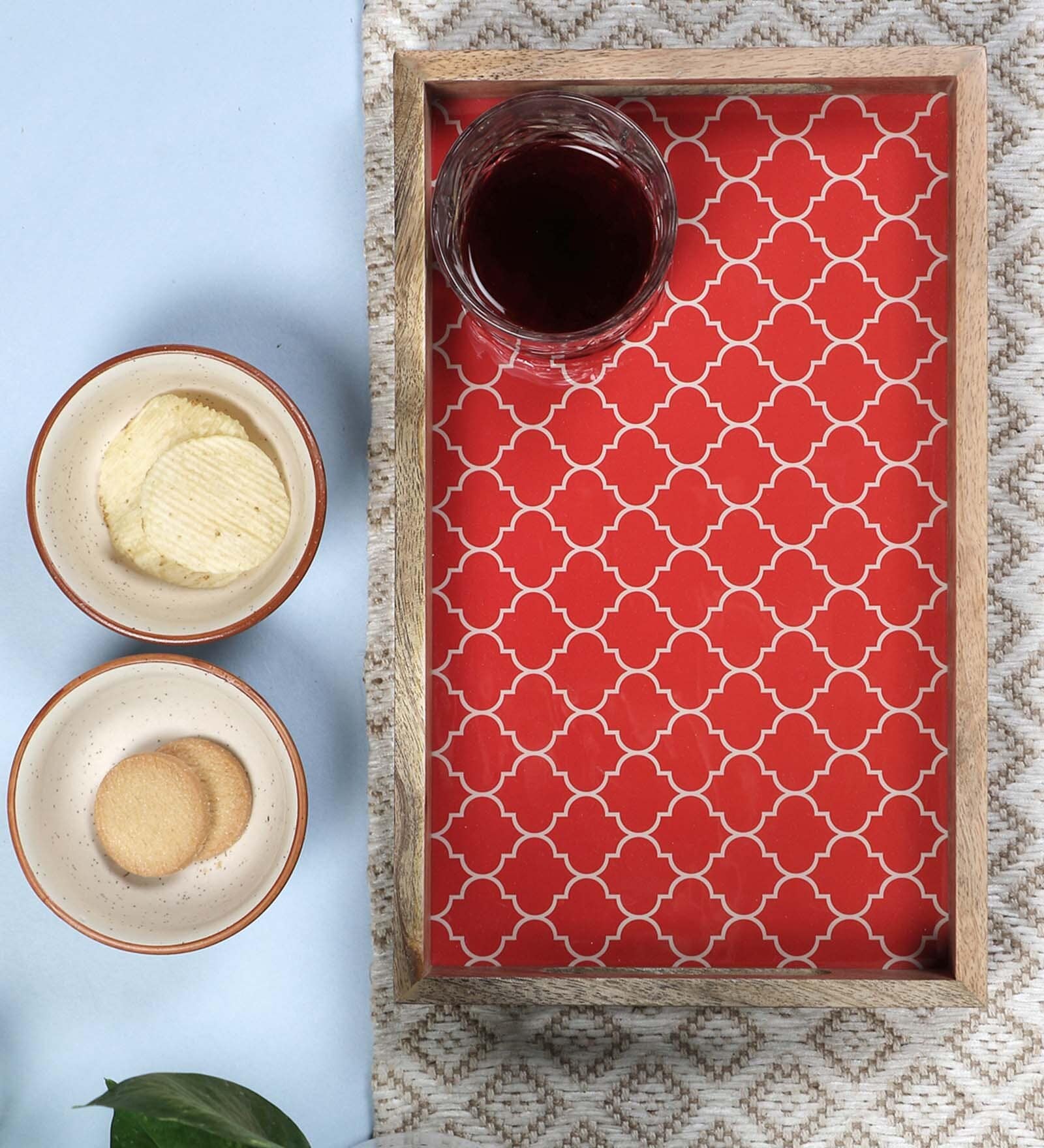Moroccan 14 Inch Mango Wood Serving Tray