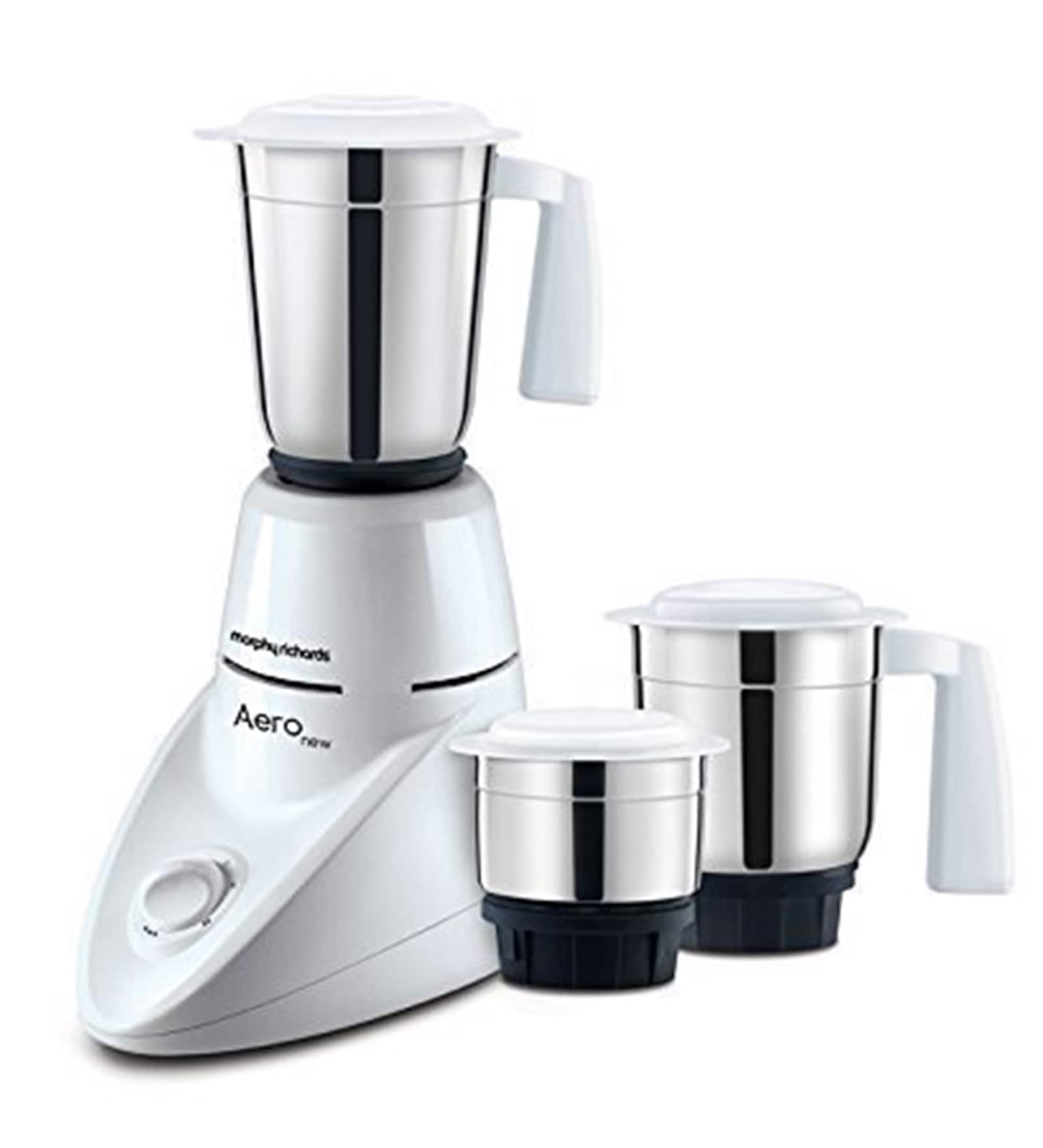 Morphy Richards Aero Mixer Grinder 500-Watt with 3 Jars in White Colour
