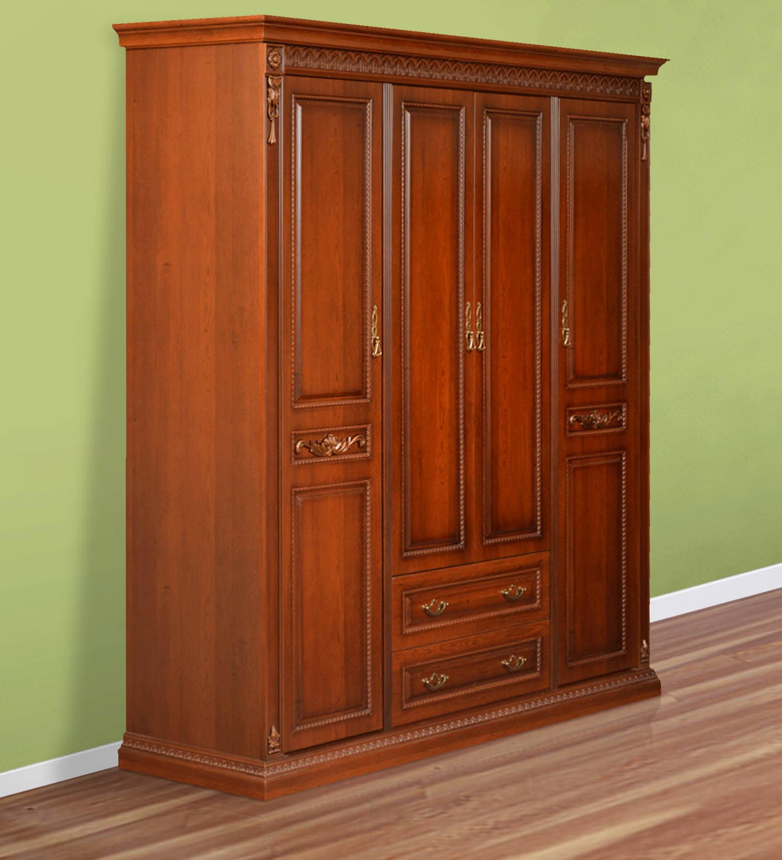 Morrison Red Cherry 4 Door Wardrobe