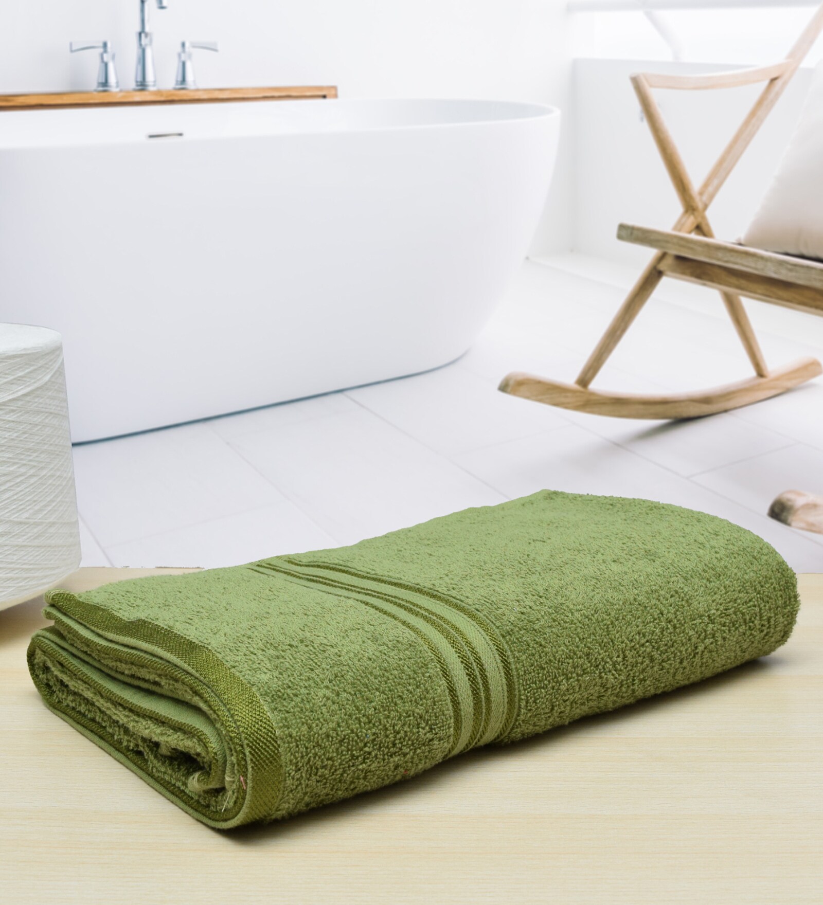 Moss Solid 500 GSM Cotton Bath Towel