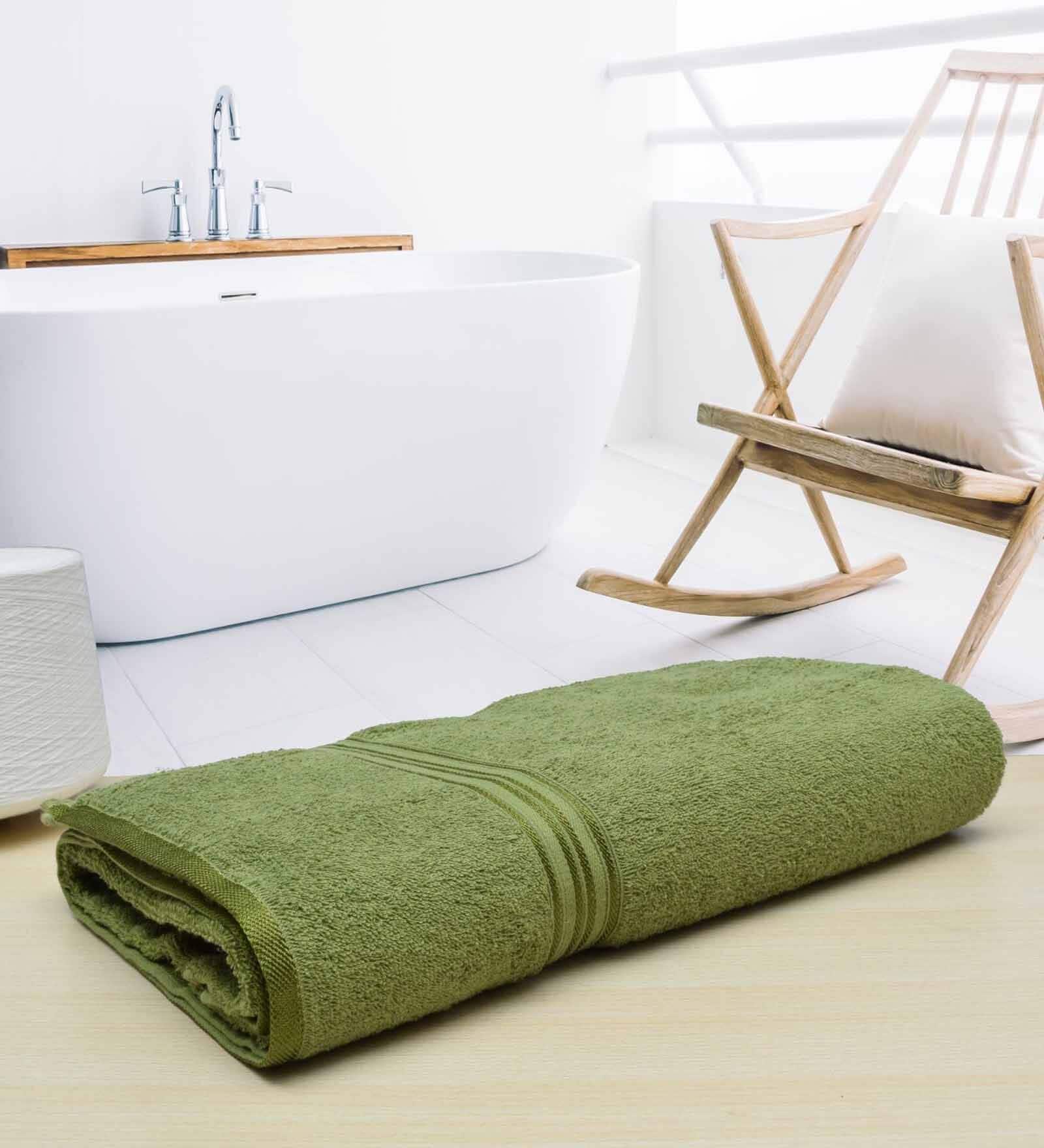 Moss Solid 500 GSM Cotton Bath Towel