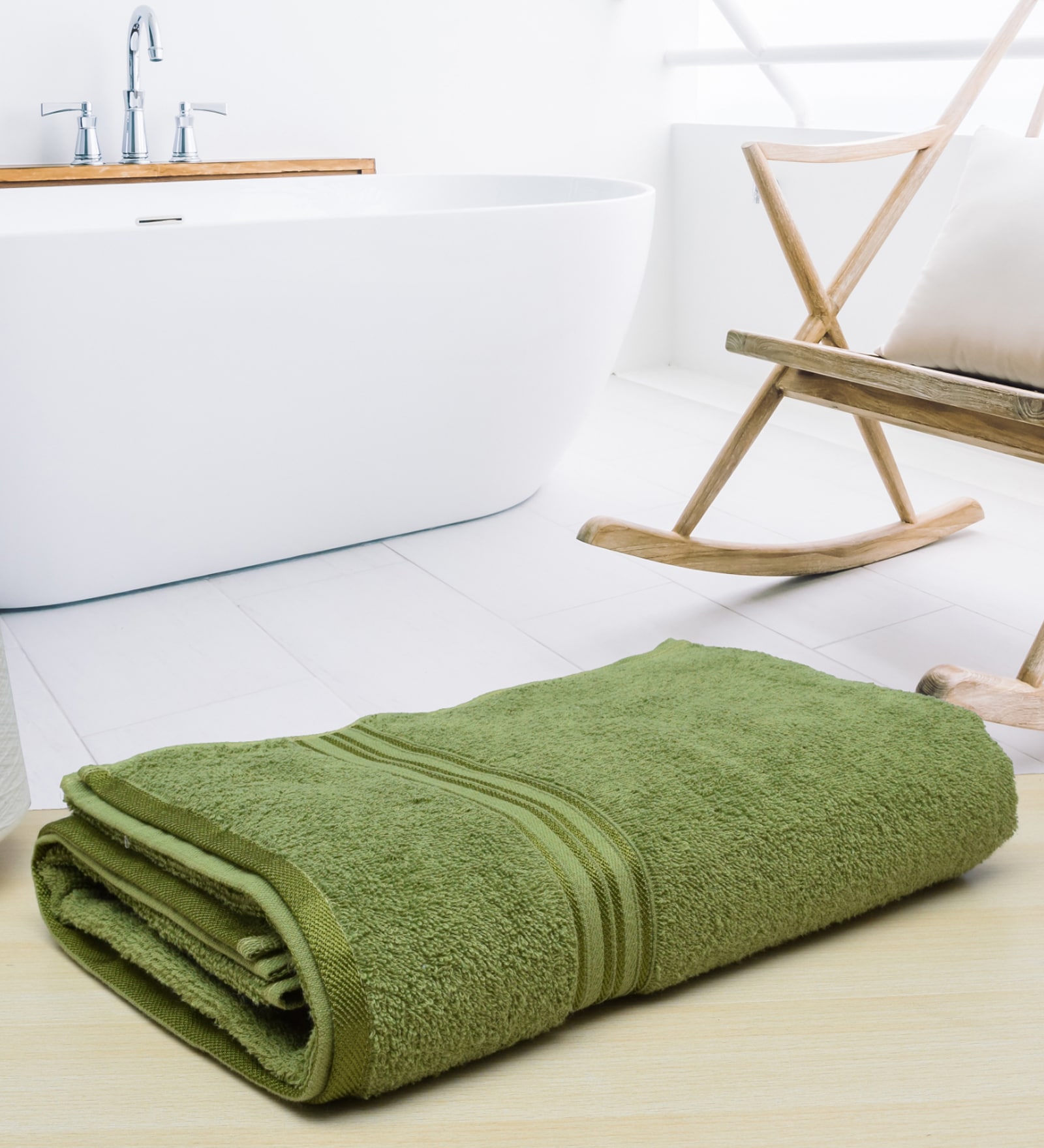 Moss Solid 500 GSM Cotton Bath Towel