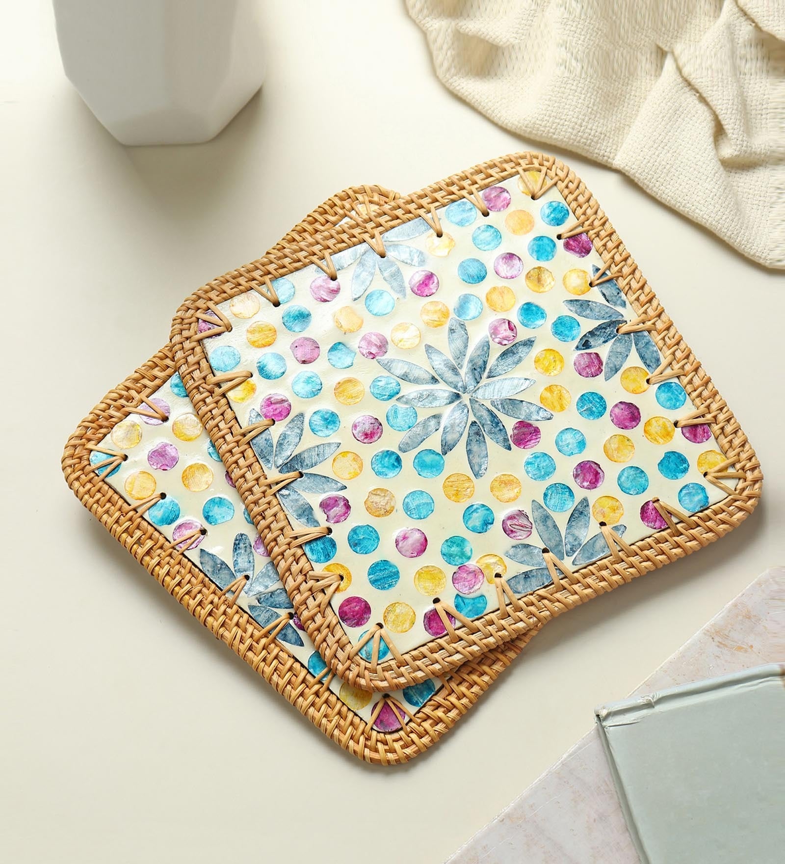 Mother of Pearl Reversible Placemat (Brown)