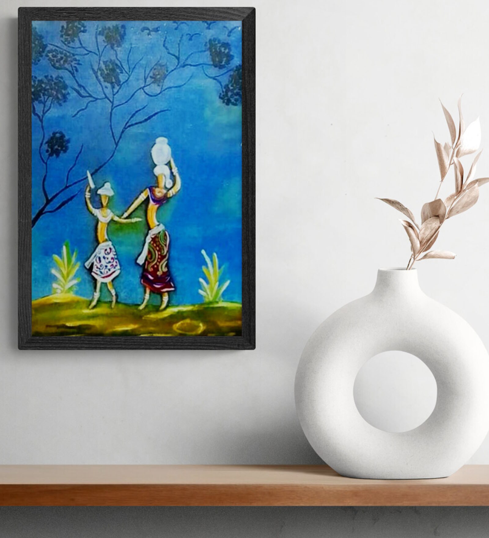 Mother'S Love Handmade Acrylic Paint On Canvas Unframed