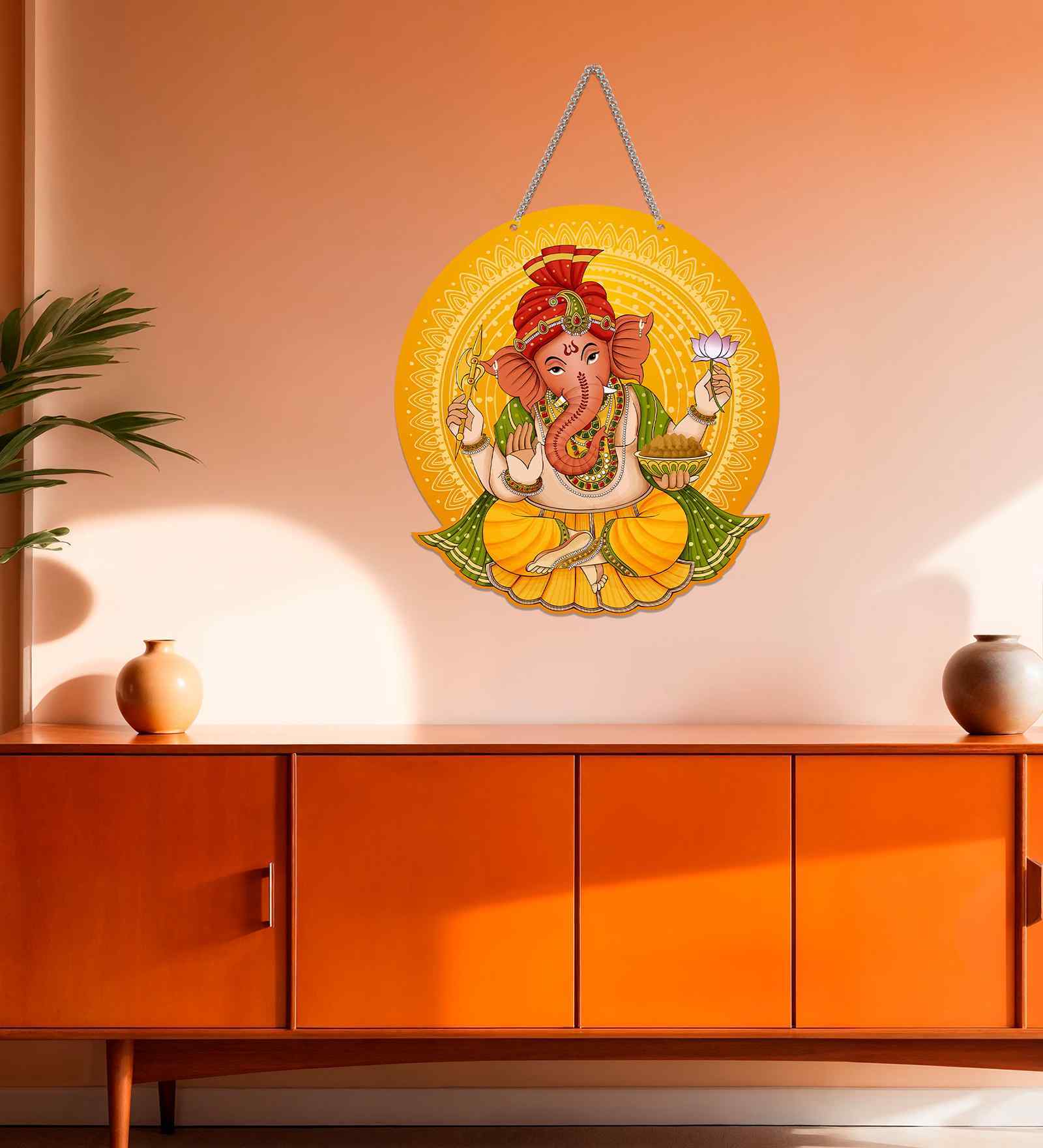 Ganesha Wooden Wall Hanging