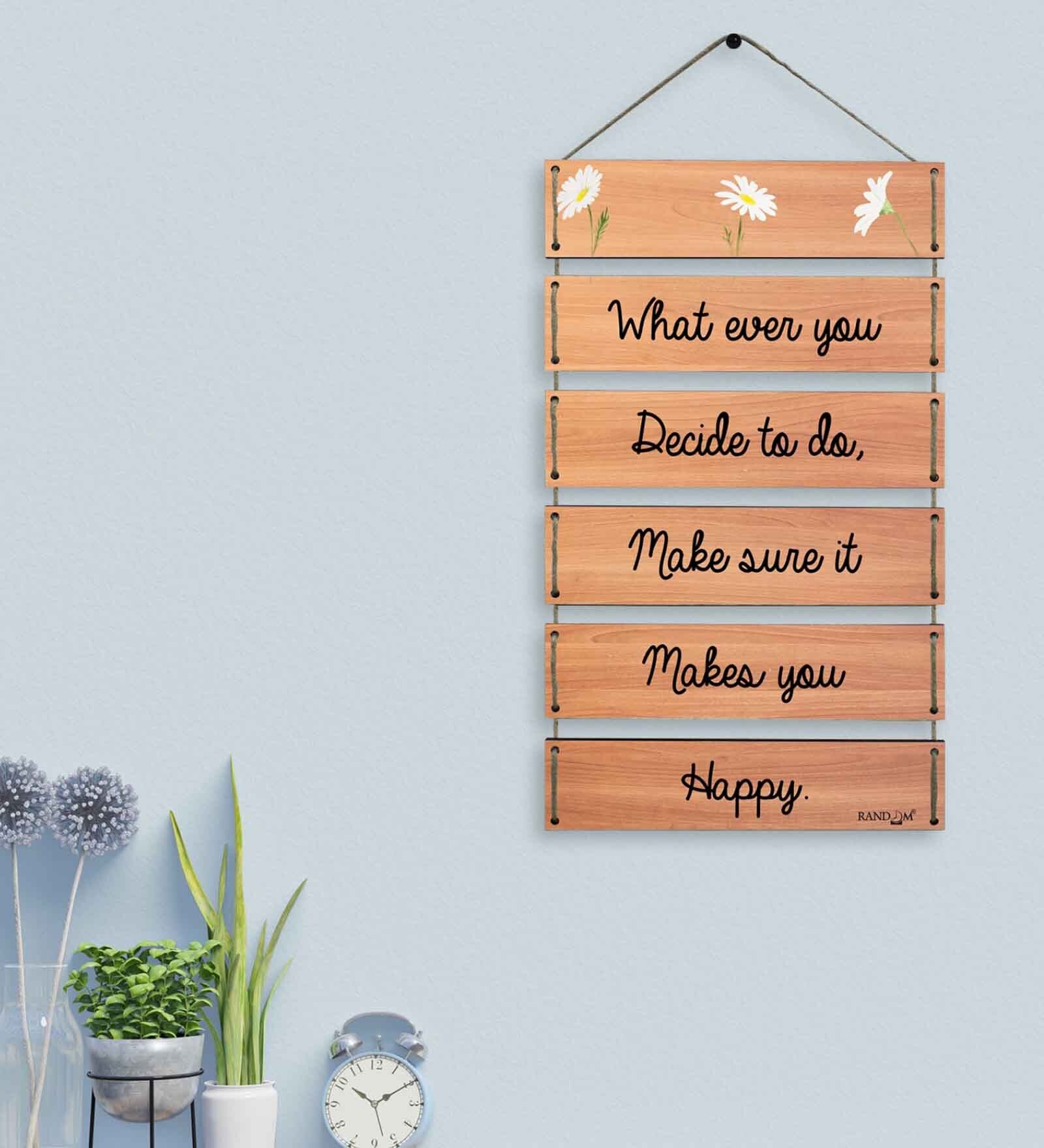 Buy Motivational Quotes Brown MDF Wall Hanging by Random at 6% OFF by ...