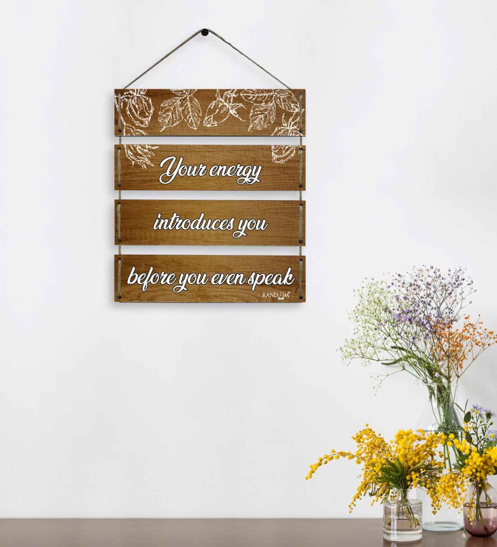 Motivational Quotes Gold MDF Wall Hanging