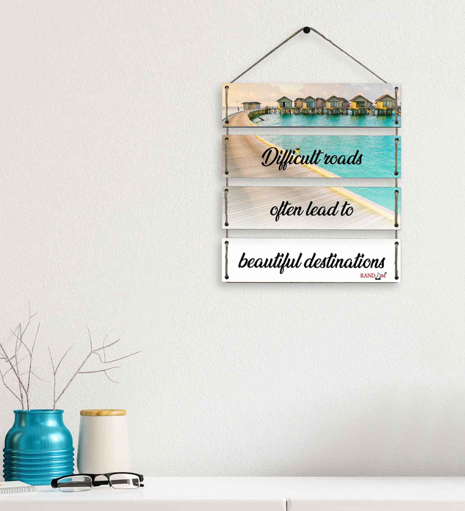 Motivational Quotes Multicolour MDF Wall Hanging