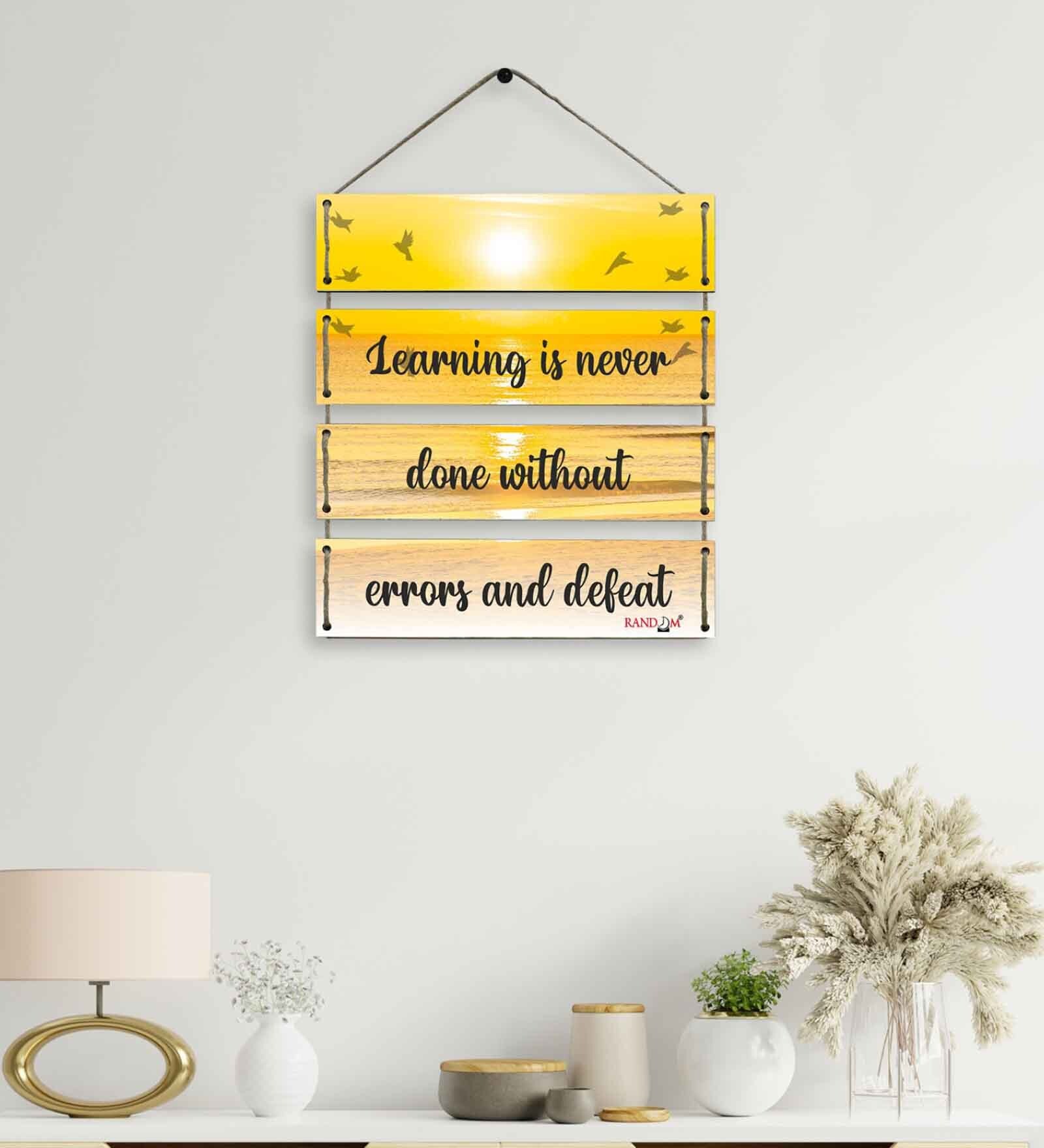 Motivational Quotes Multicolour MDF Wall Hanging