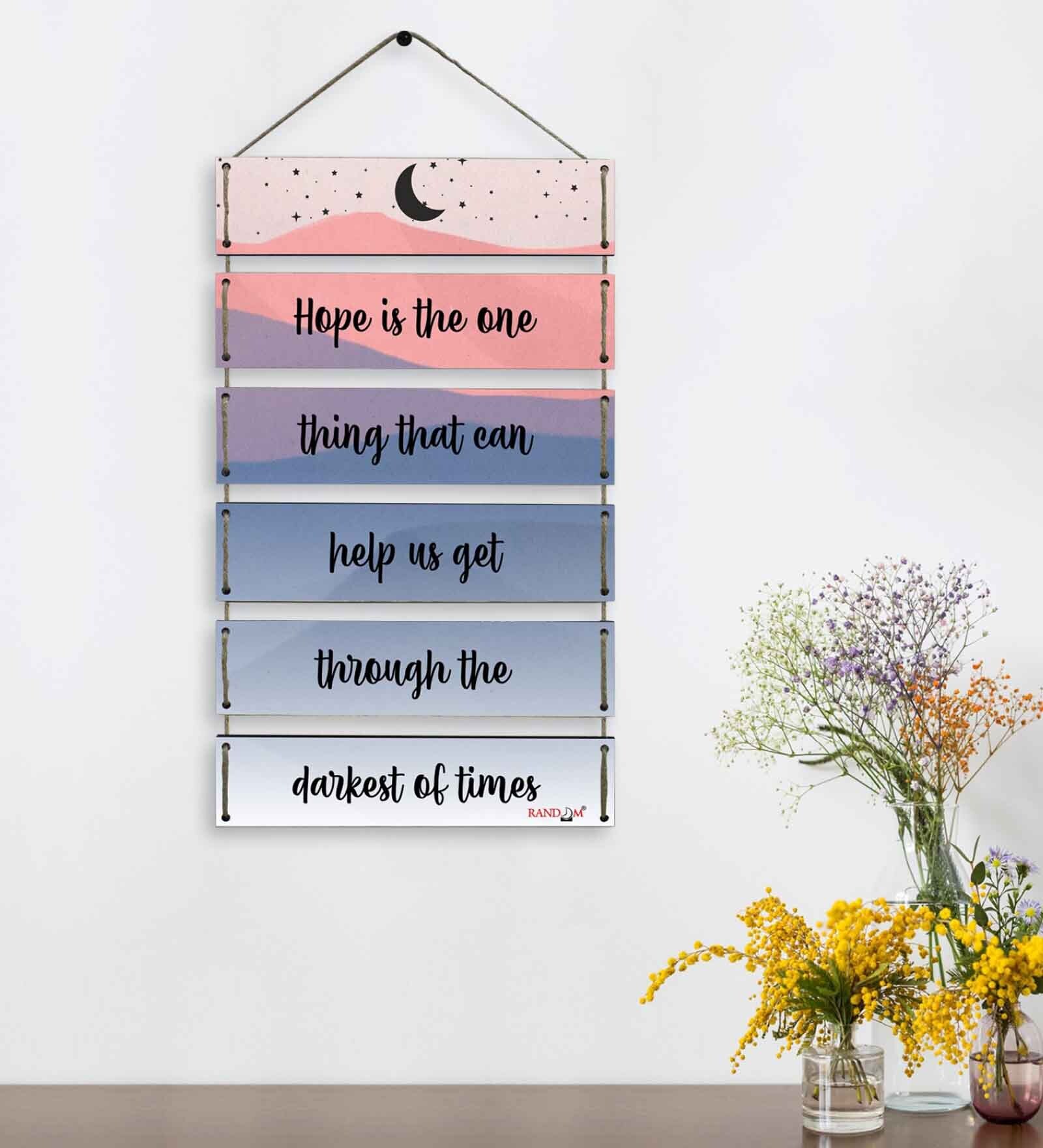Motivational Quotes Multicolour MDF Wall Hanging