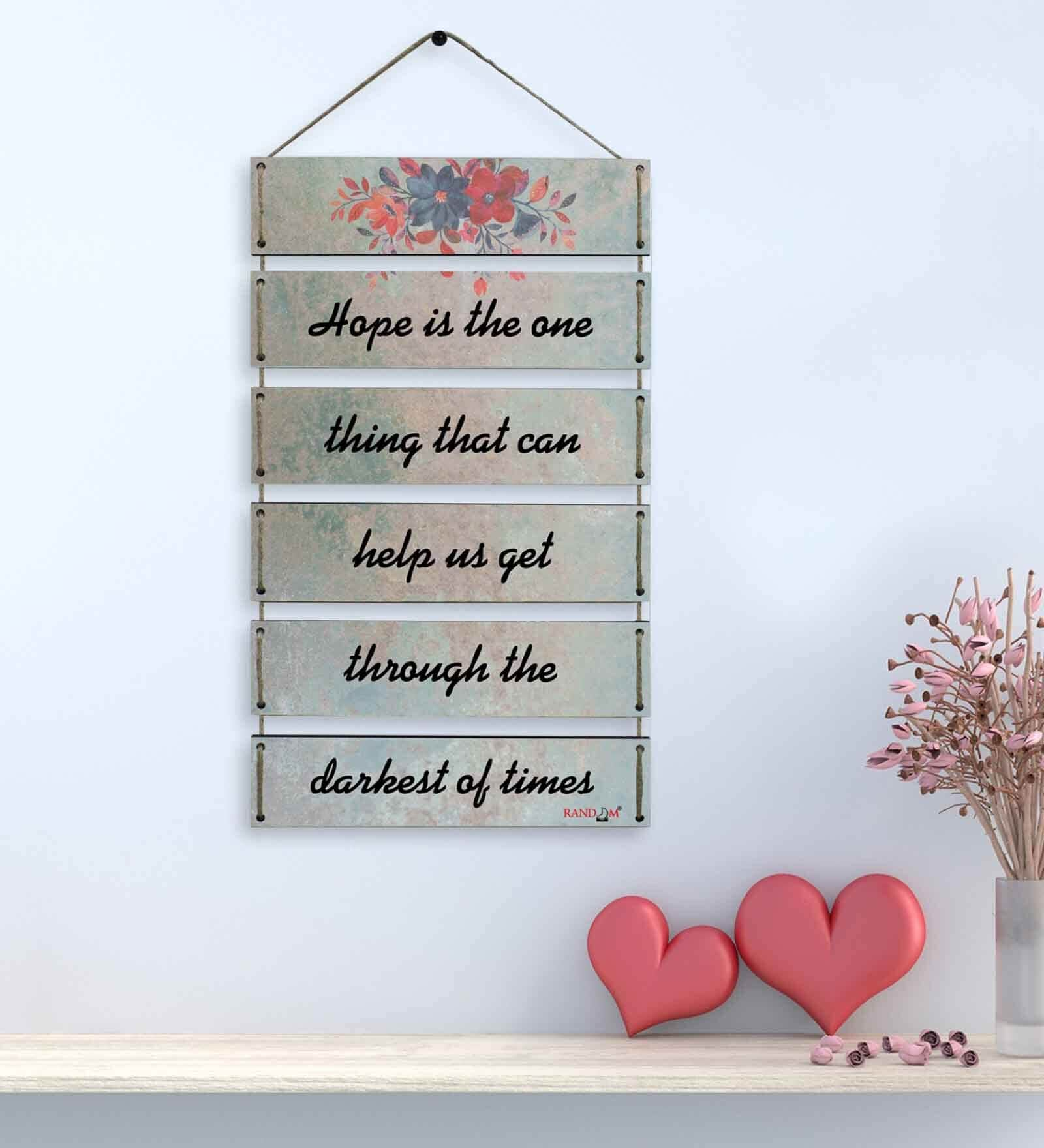 Buy Motivational Quotes Multicolour MDF Wall Hanging by Random at 14% ...