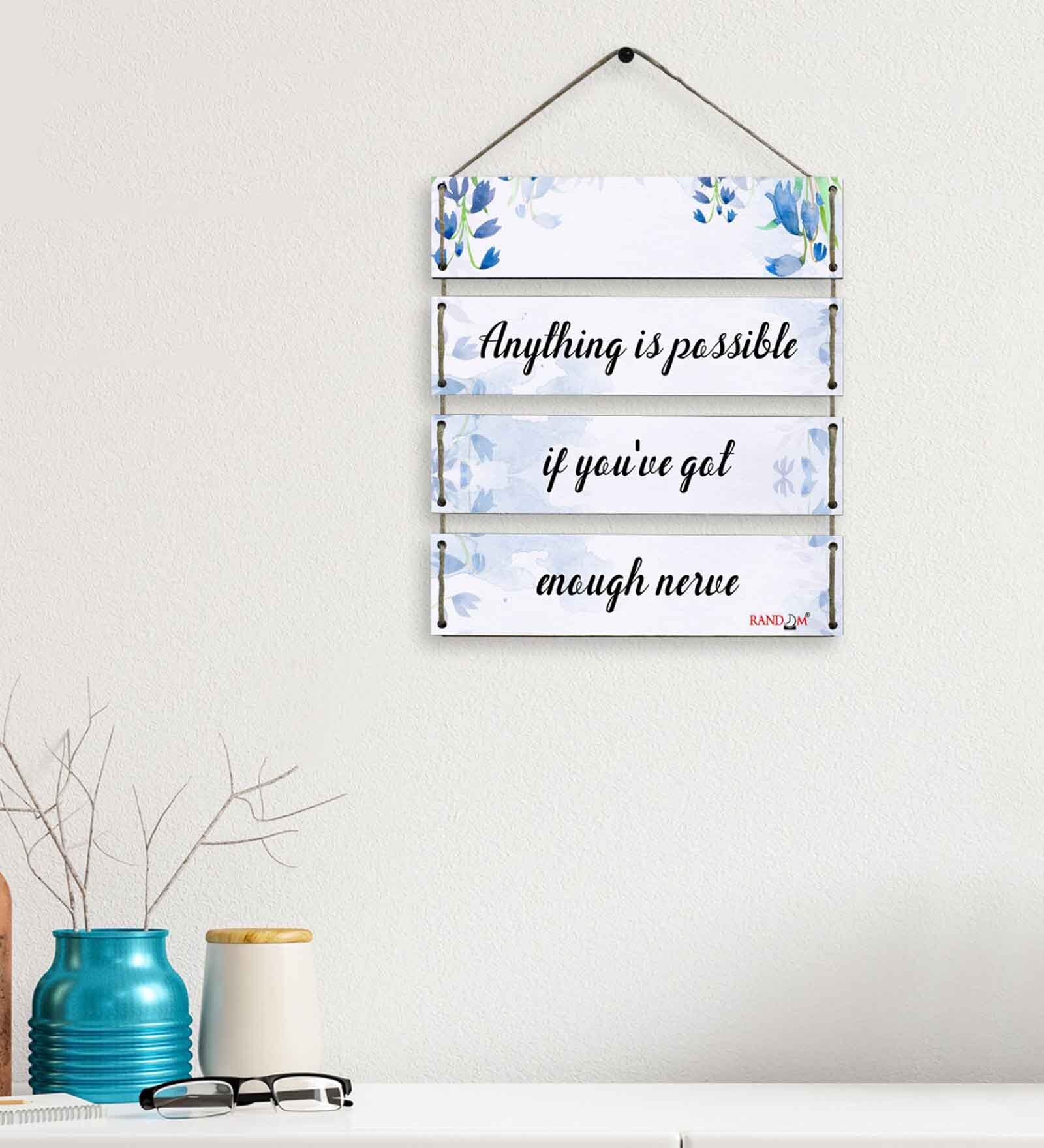 Motivational Quotes Multicolour MDF Wall Hanging