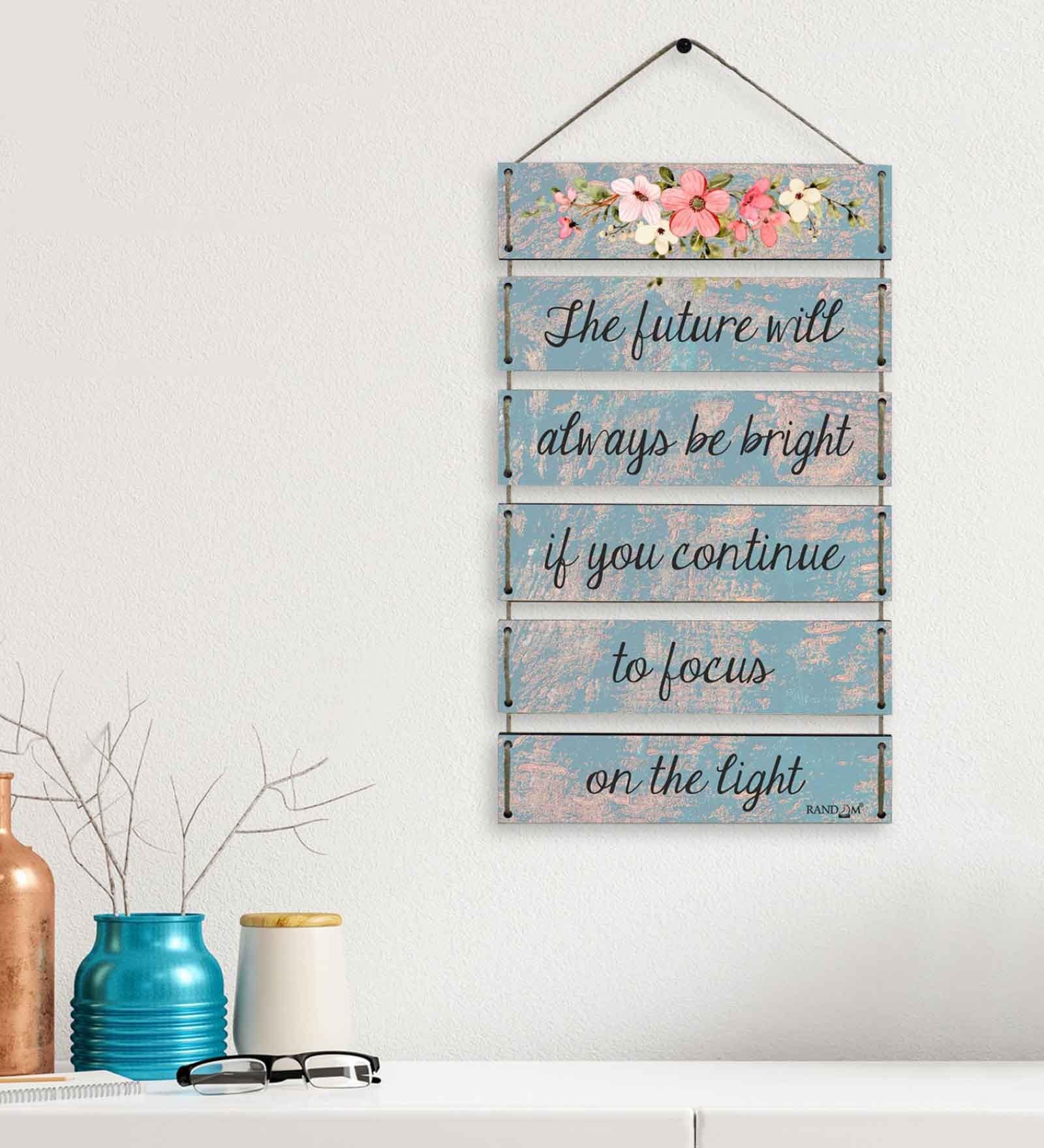 Motivational Quotes Multicolour MDF Wall Hanging