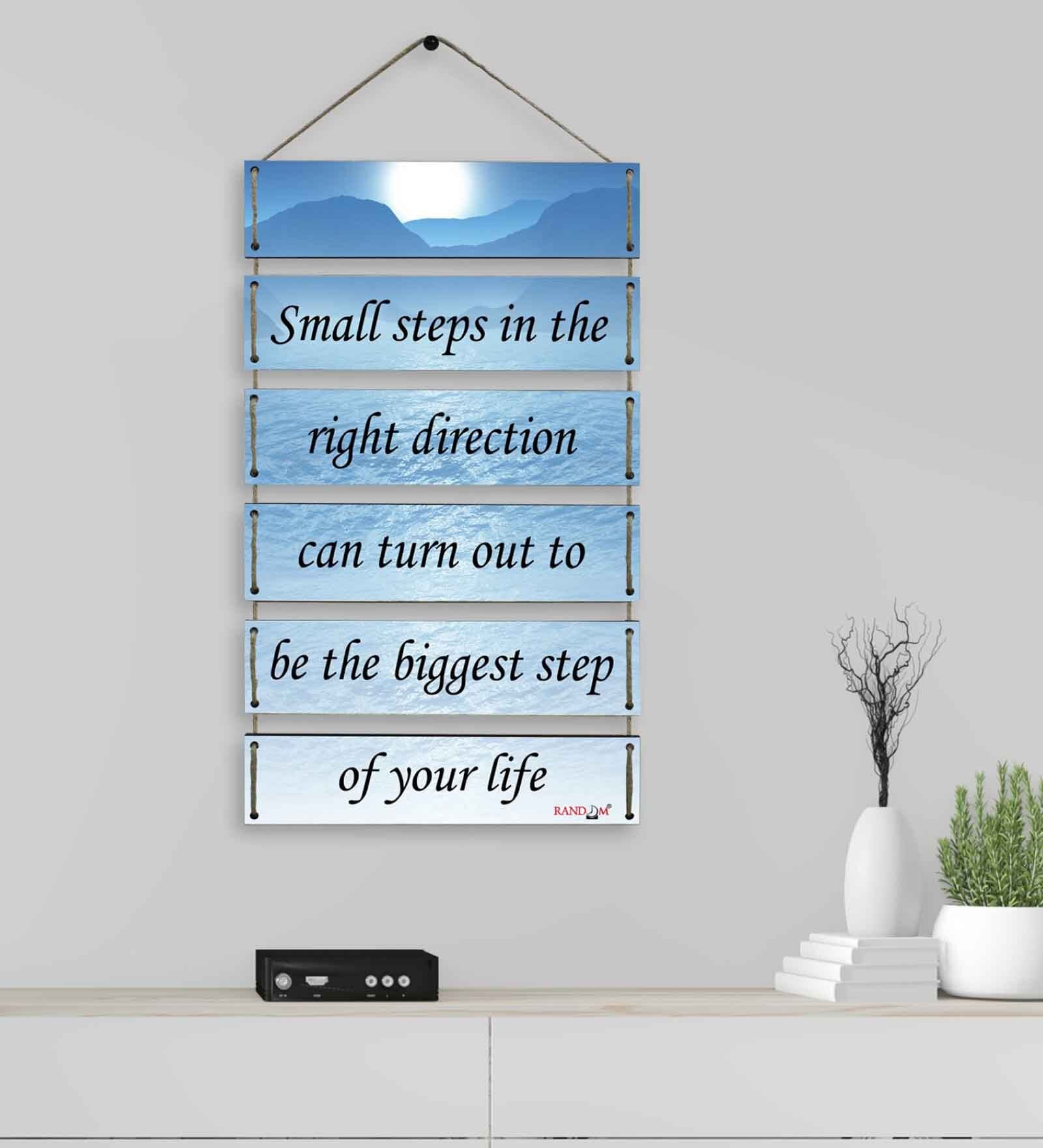 Motivational Quotes Sky Blue MDF Wall Hanging
