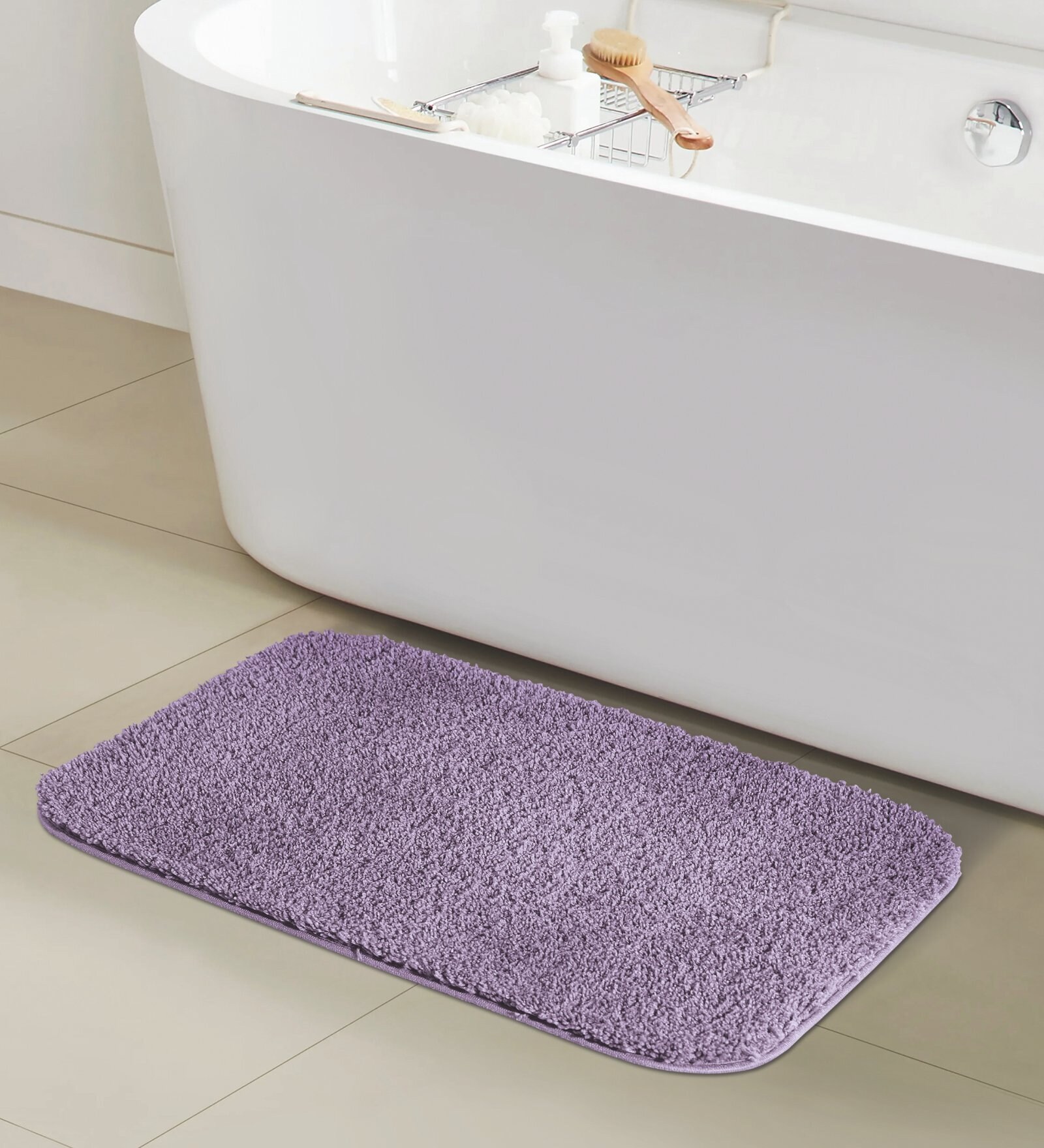 Mouve Absorbent and Quick-Dry Polyester Bath Mats 50x70 cm