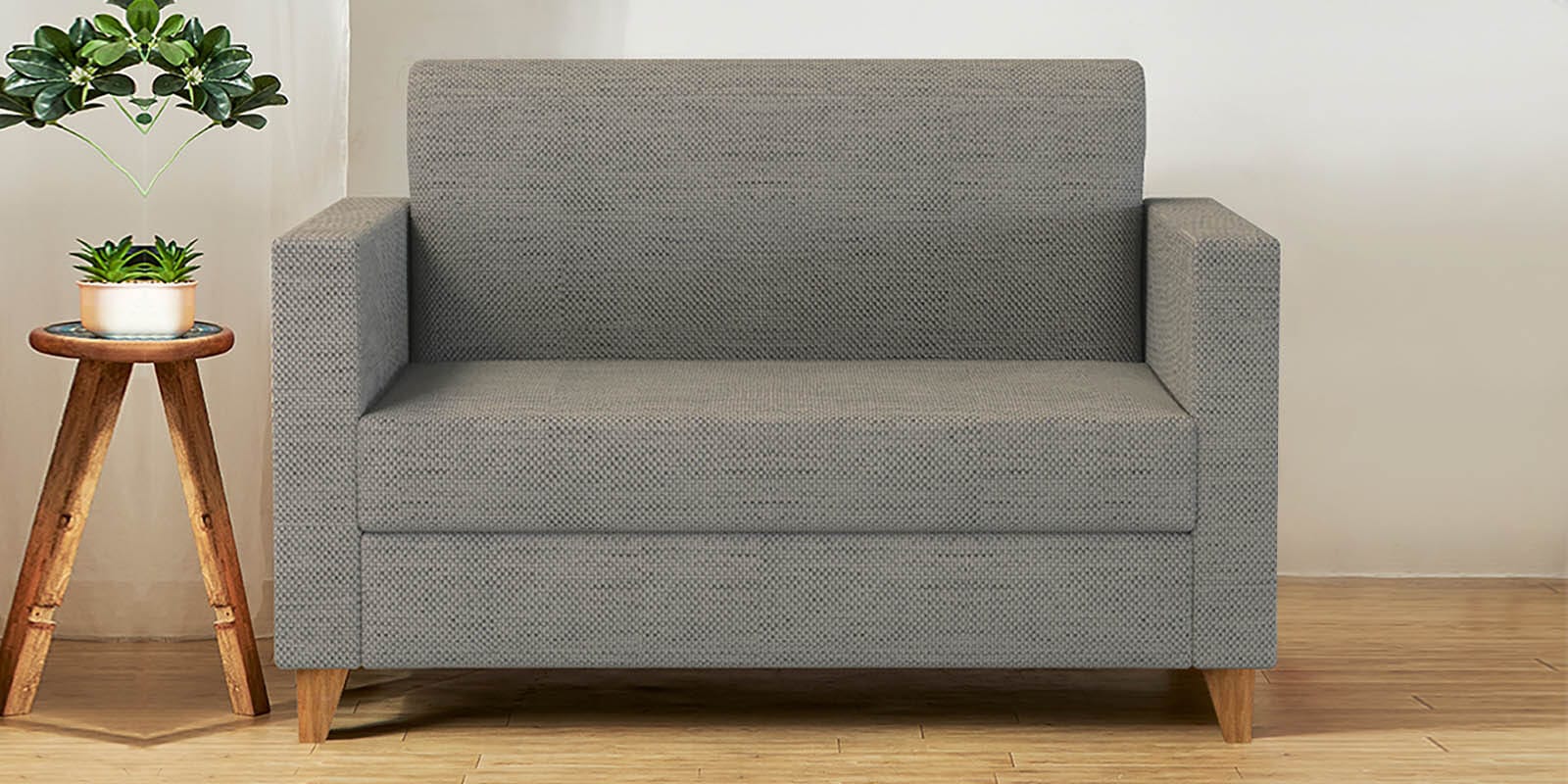 Buy Modern Fabric 2 Seater Sofa in Bangalore Grey Colour at 10 OFF by