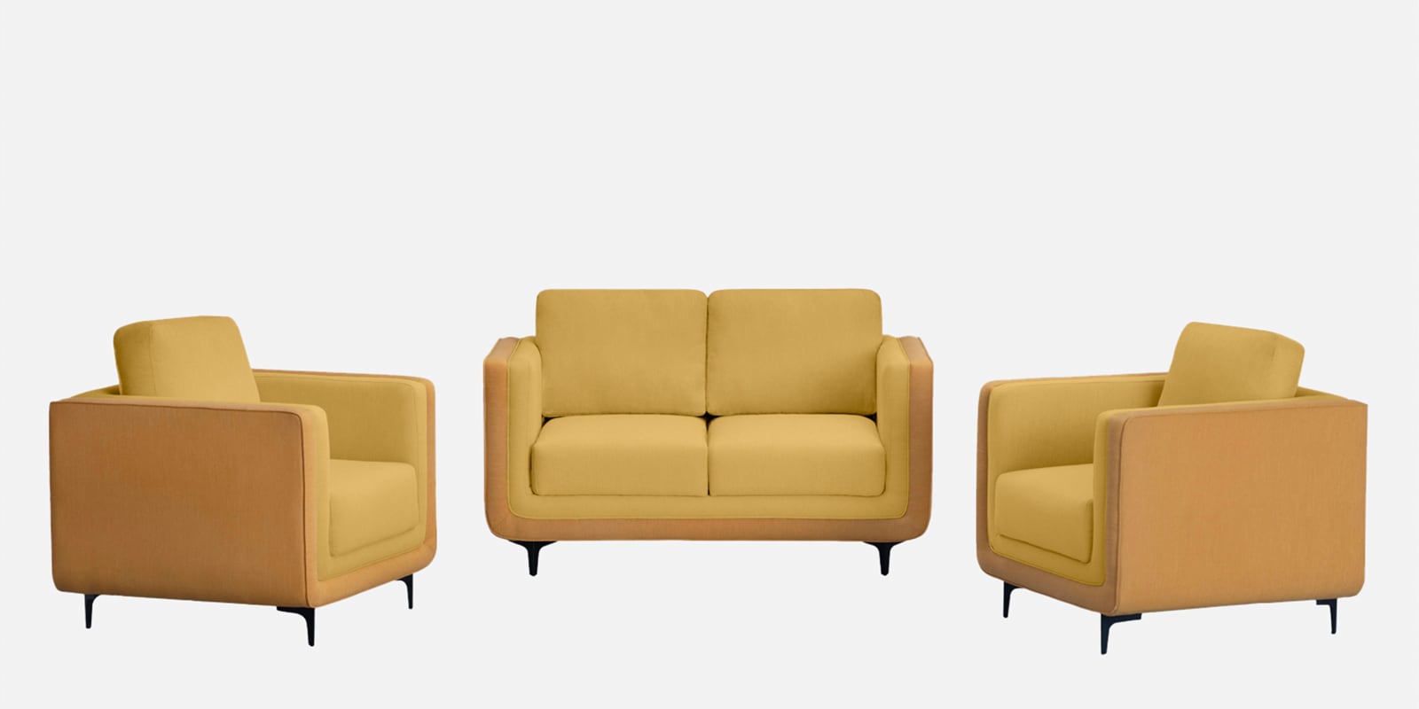 Mojo 2+1+1 Seater Sofa In Trippy Yellow Colour