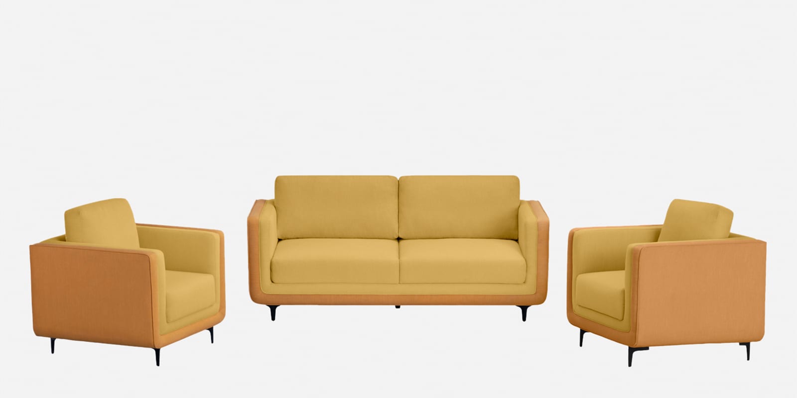 Mojo 2+1+1 Seater Sofa In Trippy Yellow Colour
