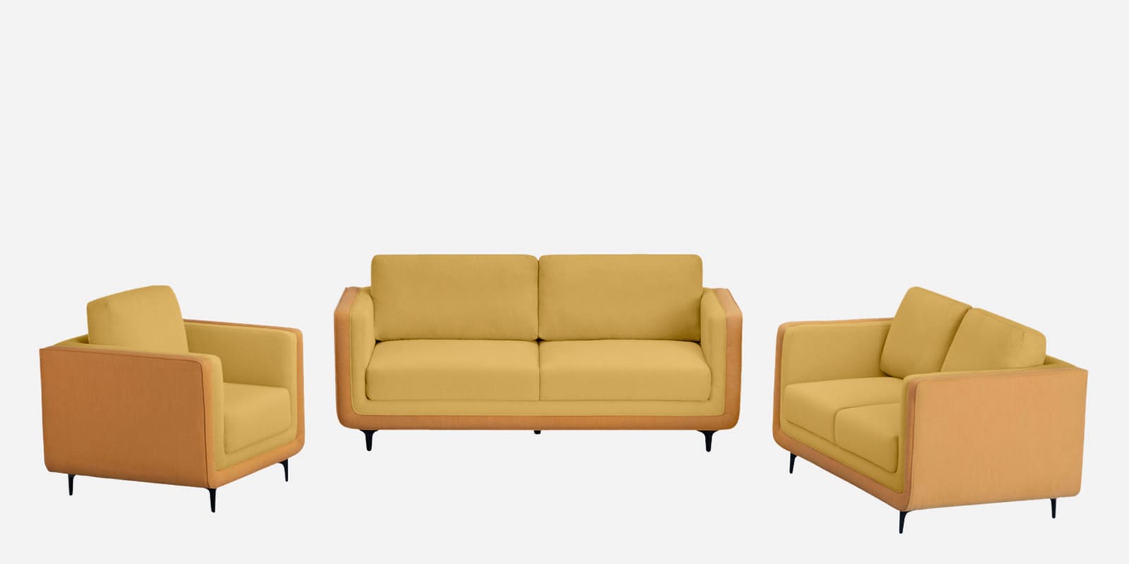 Mojo 3+2+1 Seater Sofa In Trippy Yellow Colour