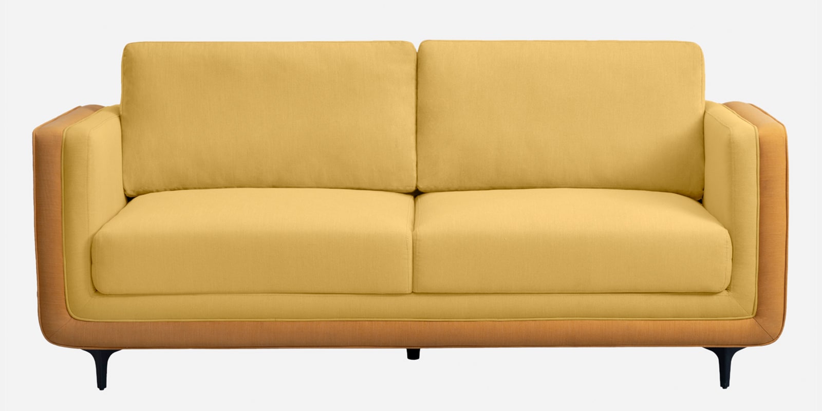 Mojo Fabric 3 Seater Sofa in Trippy Yellow Colour