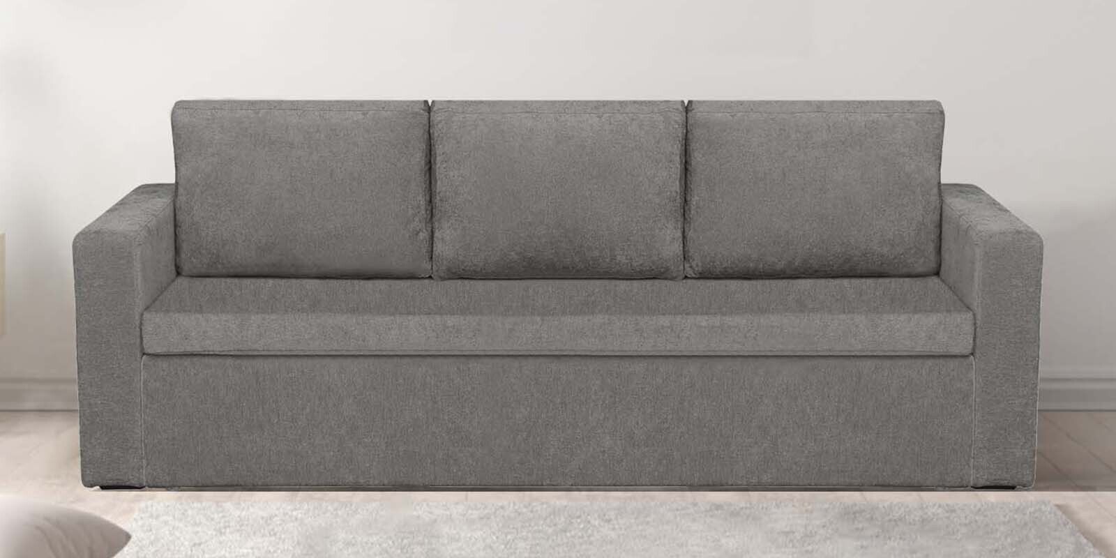 Morris Fabric Pull-Out Sofa Cum Bed in Grey Colour