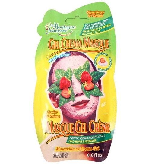 Montagne Jeunesse Anti Stress Strawberry Gel Face Mask 20 Ml Pack Of 3