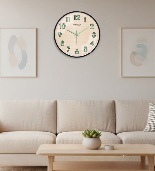 Black Metallic Modern Wall Clock (12.75 Inch)