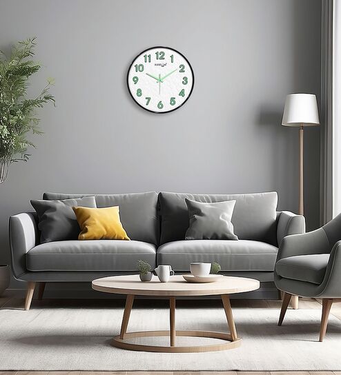 Black Metallic Modern Wall Clock (12.75 Inch)