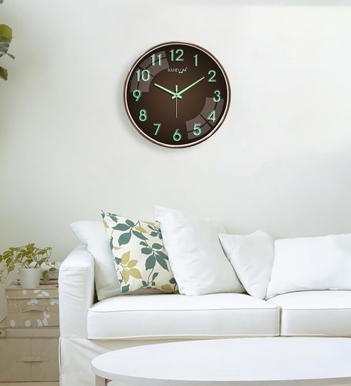 random Copper Modern Wall Clock With 3D Radium Numbers (12.75 Inch)-picture-13