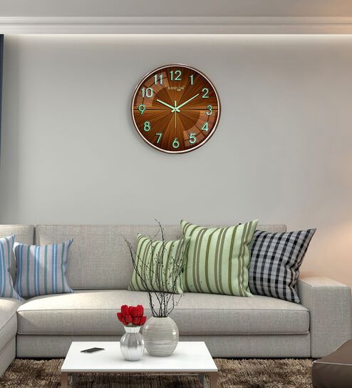 random Copper Modern Wall Clock With 3D Radium Numbers (12.75 Inch)-picture-15