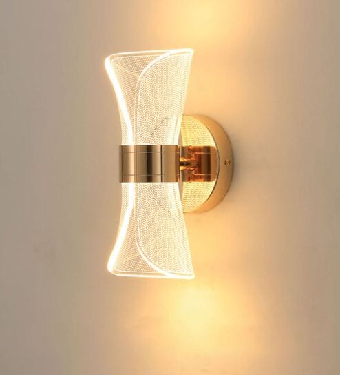 Modern Acrylic LED Wall Light with Golden Base