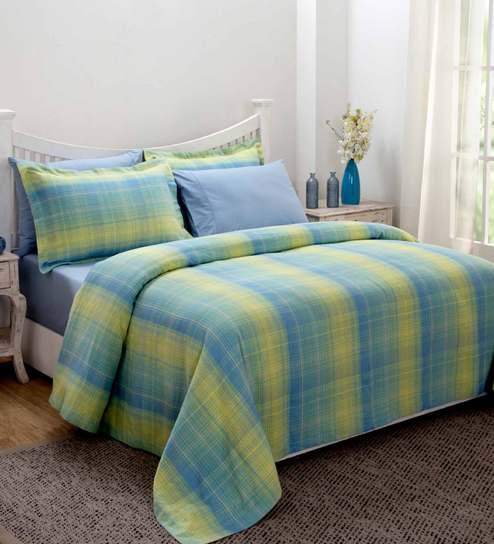 Buy Modern Aesthetic Cotton 310 Tc Double Bed Cover By Maspar