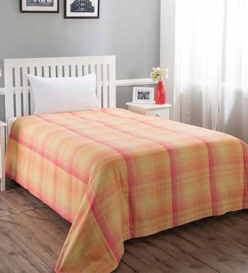 Buy Modern Aesthetic Cotton 310 Tc Single Size Bed Cover By Maspar