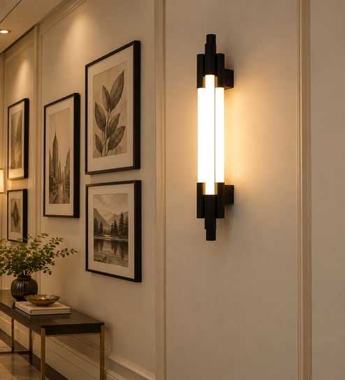 Modern Black Vertical LED Wall Light