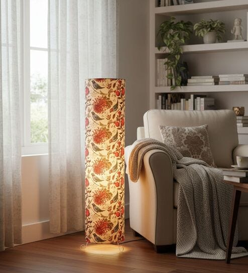 Modern Chirping Bird Cylinder Floor Lamp   Stylish Lighting for Living Room & Bedroom