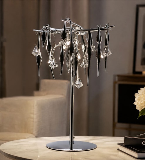 stello Modern Chrome Crystal Table Lamp-picture-10