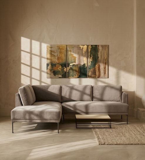 Modern Elegance LHS Sectional Sofa ( 2+ Lounger ) In Chich Grey Color