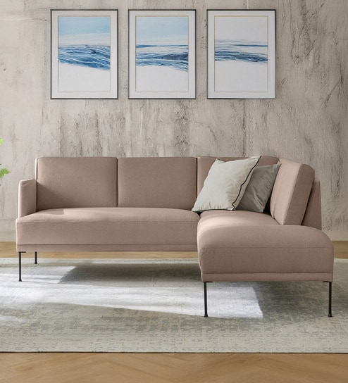 Modern Elegance Rhs Sectional Sofa ( 2+ Lounger ) In Brown Color