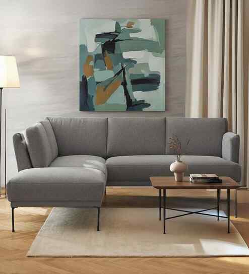 Modern Elegance Rhs Sectional Sofa ( 2+ Lounger ) In Grey Color