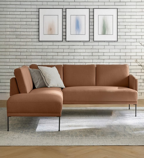 Modern Elegance Rhs Sectional Sofa ( 2+ Lounger ) In Tan Color