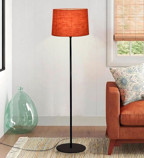 Maroon Modern Floor Lamp