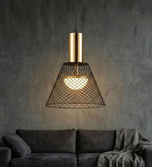 Modern Geometric Mesh Pendant Light