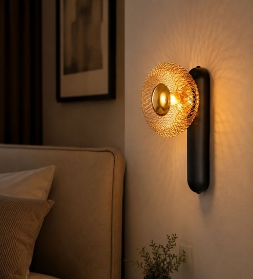 Modern Gold Mesh Wall Sconce