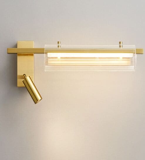 Modern Luxury LED Wall Sconce   Minimalist Gold 3C LED Light with Adjustable Spotlight for Bedroom & Living Room