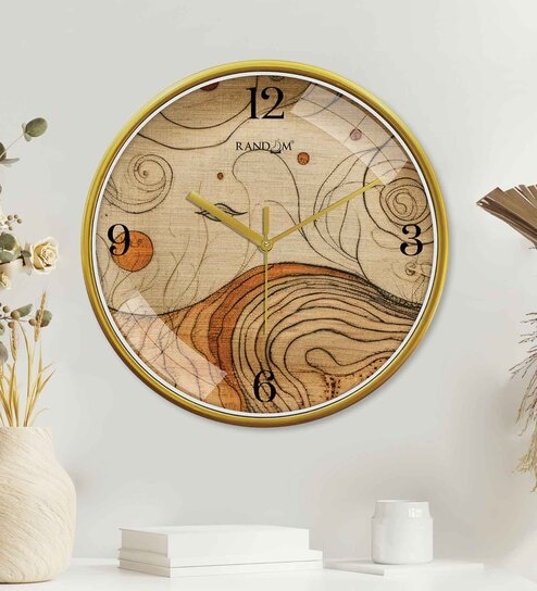 Multicolour Modern Plastic Stylish Non Ticking Silent Analog Wall Clock -12 inch