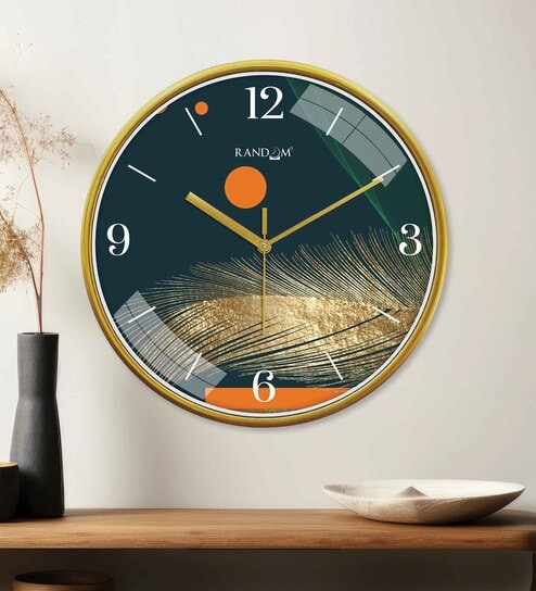 Multicolour Modern Plastic Stylish Non Ticking Silent Analog Wall Clock -12 inch