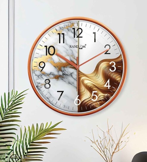 Multicolour Modern Plastic Stylish Non Ticking Silent Analog Wall Clock -12 inch