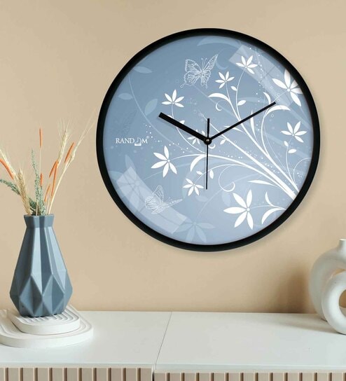 Multicolour Modern Plastic Stylish Non Ticking Silent Analog Wall Clock -12 inch