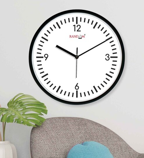 Multicolour Modern Plastic Stylish Non Ticking Silent Analog Wall Clock -12 inch